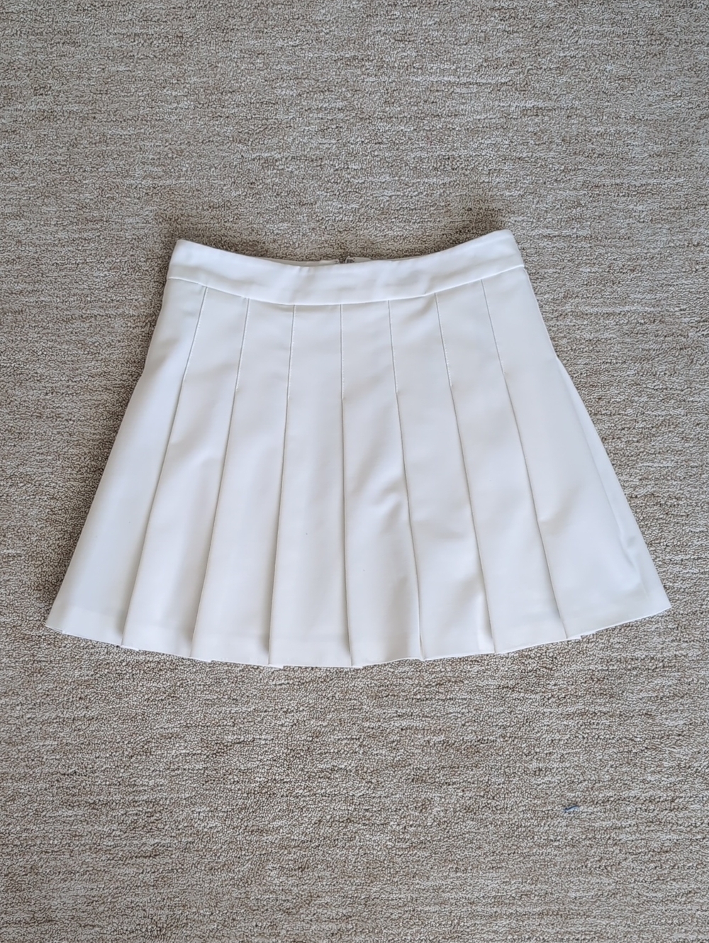 Sunday Best White Pleated Skater Skirt